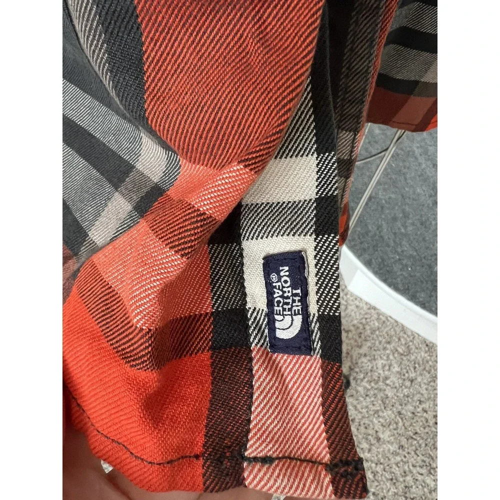 The‎ North Face NewPlaid Button Up Shirt Woven Red/black Mens Sz XXL %100 Cotton